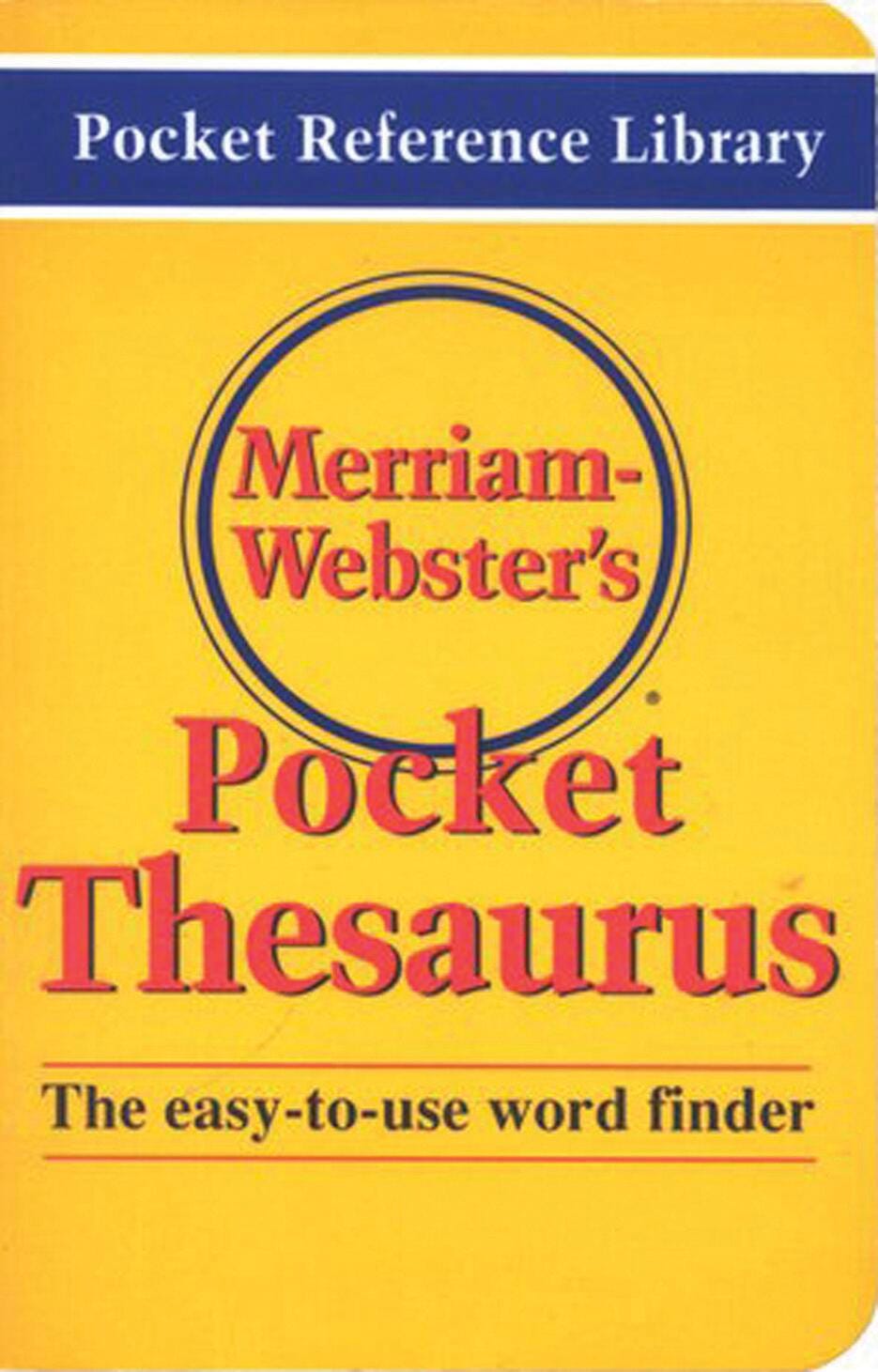 Merriam-Webster Paperback Pocket Thesaurus, 400 Pages, Item Number 079082